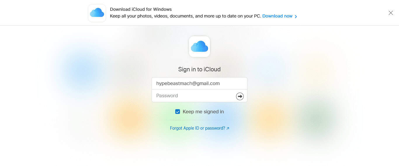 Log in&nbsp;with your login credentials, viz your Apple ID and Password 