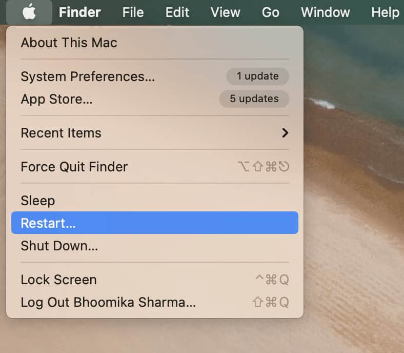 Once the MacBook restarts and reboots, upgrade the software once again |