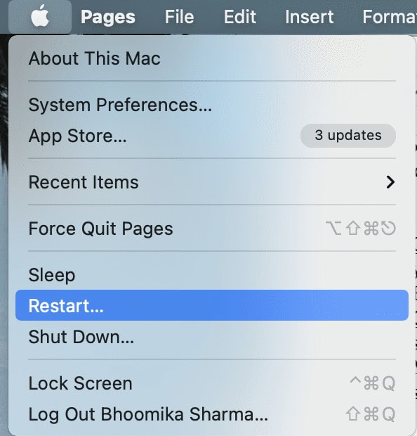 Select Restart. How to Boot Mac in Safe Mode