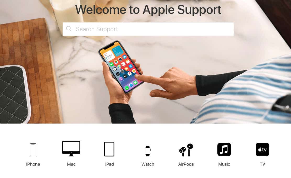 Type Contact Support in the search bar. How to Contact Apple Live Chat Team