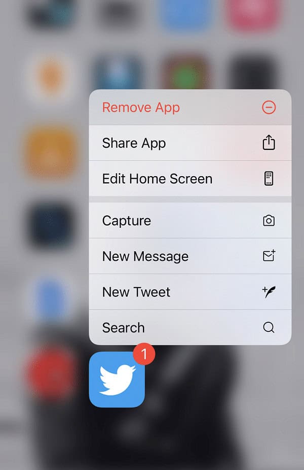 Uninstall Twitter on iPhone