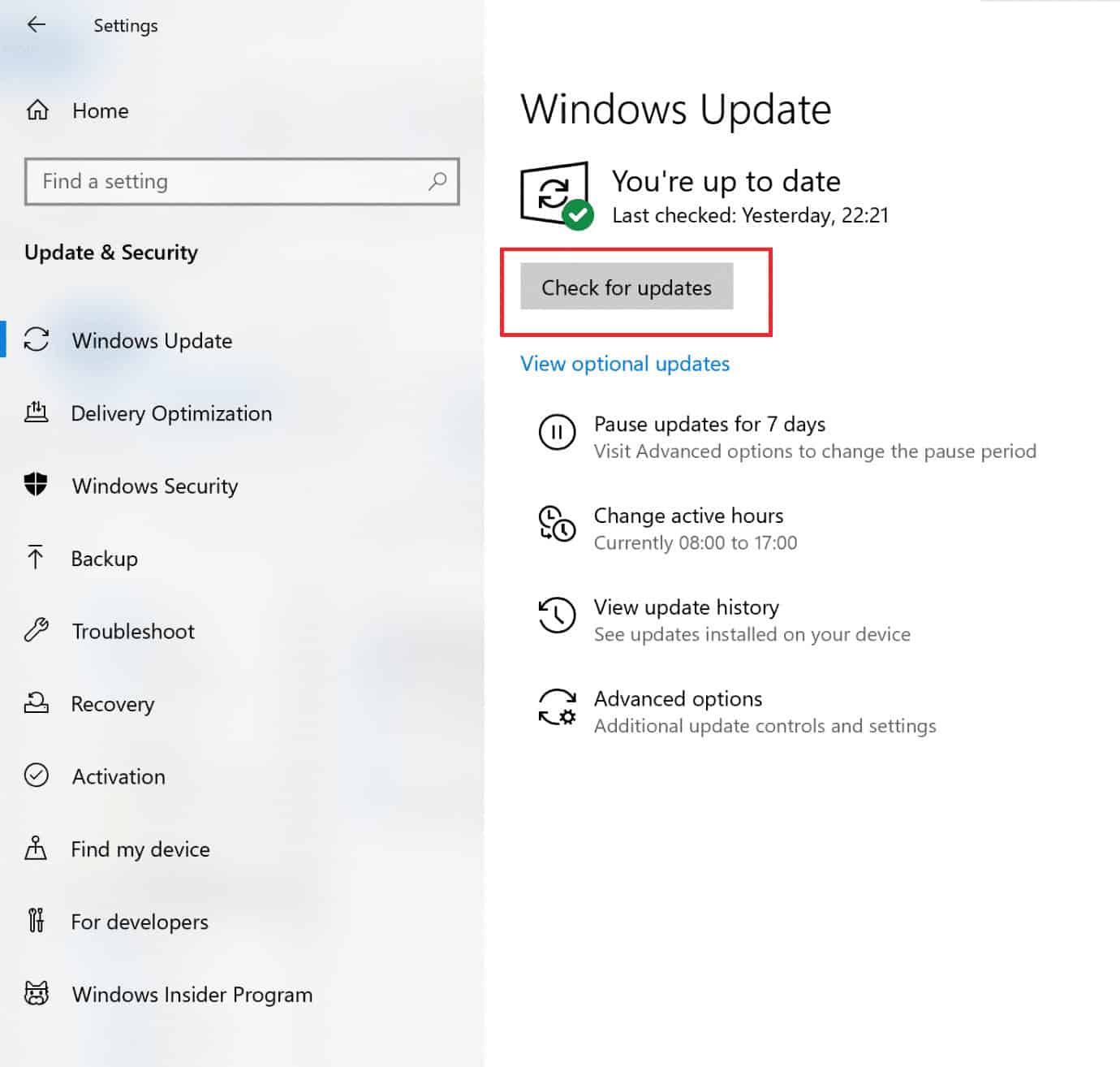 Click on Check for updates.How to Fix Call of Duty Error 6068