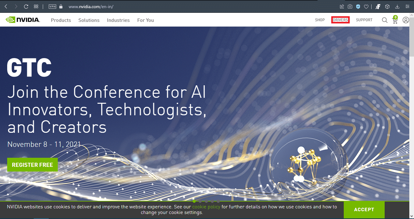 NVIDIA webpage. click on drivers