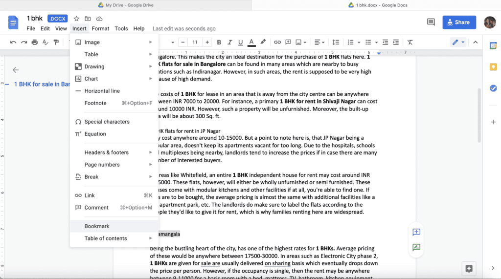 How to Add Table of Contents in Google Docs – TechCult