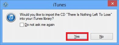 Click on Yes 