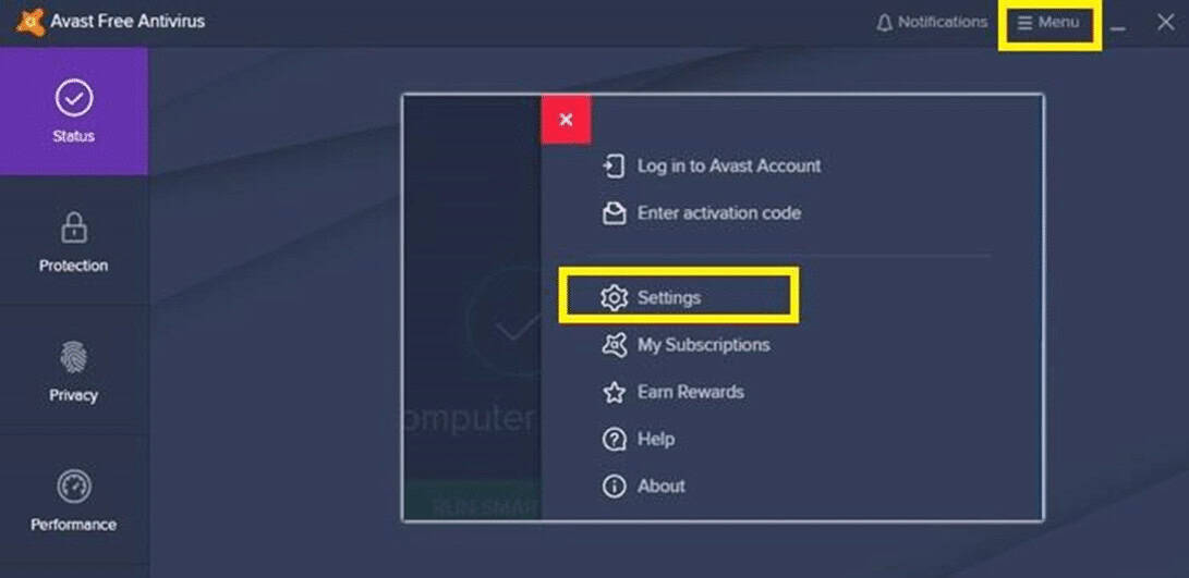 Now, click on Settings as shown below | How to Fix ARK Unable to query server info for invite Error