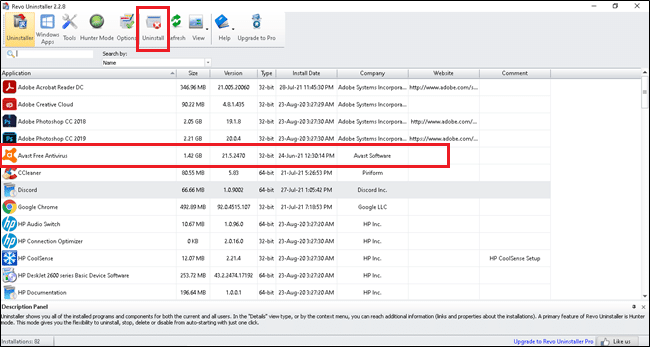  klik pada program antivirus dan pilih Uninstall dari bilah menu atas. Cara Memperbaiki Masalah Star Wars Battlefront 2 Tidak Meluncurkan Origin