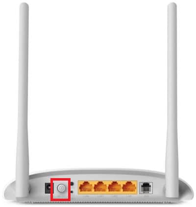 Find the ON or OFF button at the back of your router. Error TVAPP 00100 on Xfinity Stream