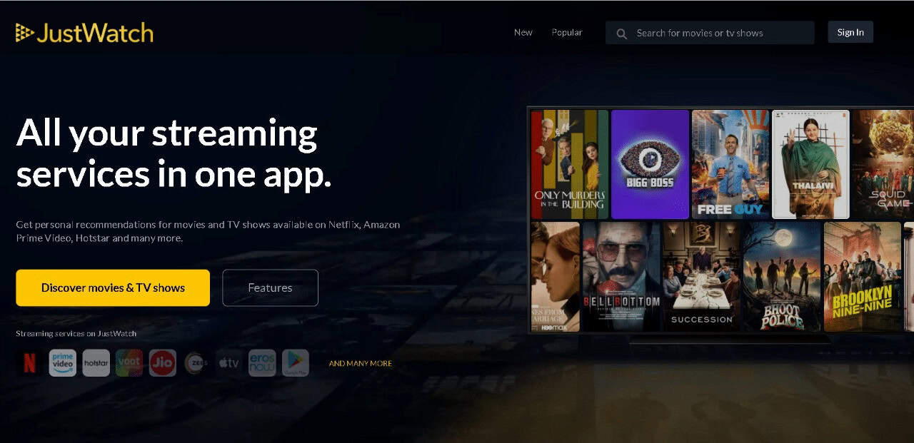 Open Just watch in the browser