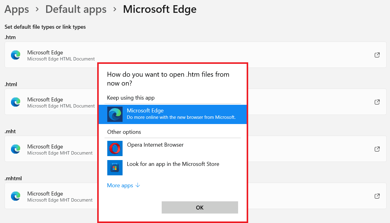  Mengubah aplikasi default. Cara menonaktifkan Microsoft Edge sepenuhnya di Windows 11