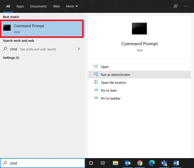 launch Command Prompt from windows search. Fix HP Laptop not Connecting to Wi-Fi on Windows 10