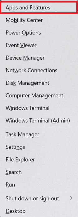 Quick Link menu