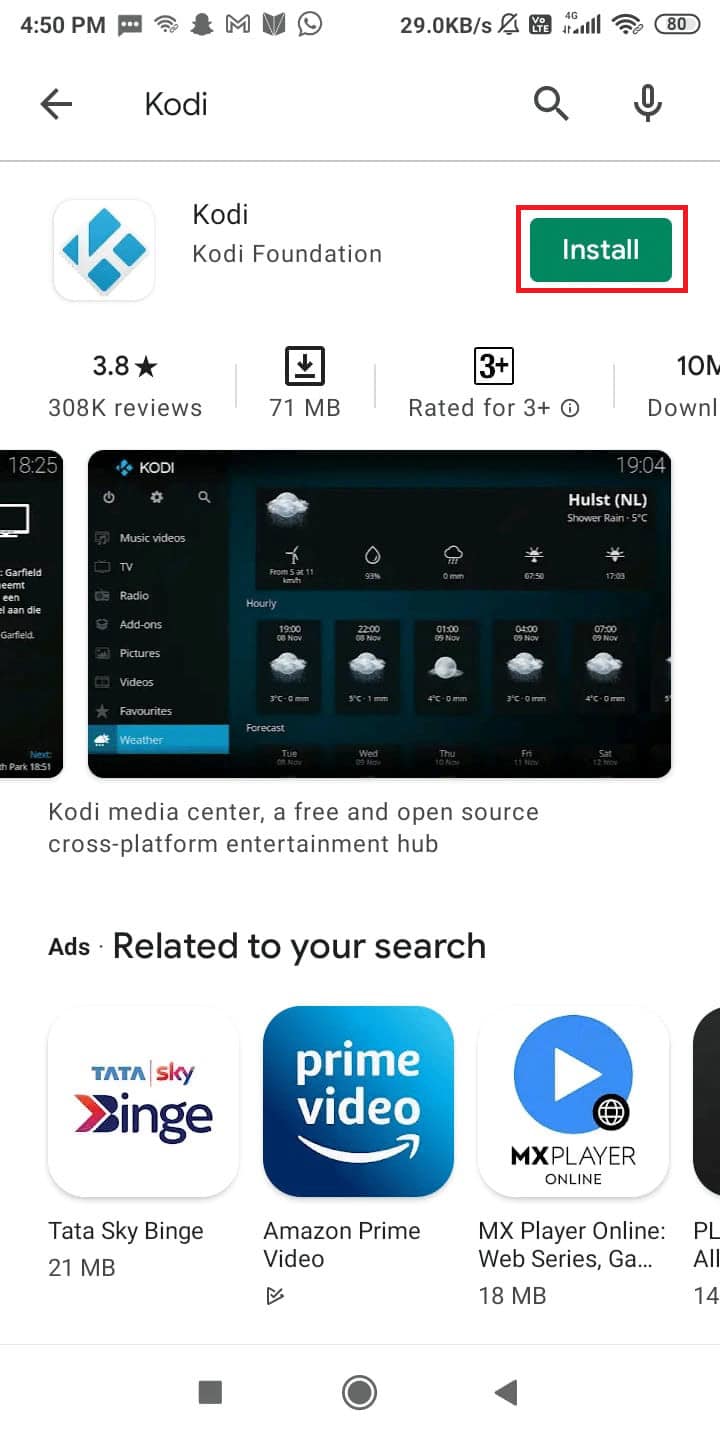 Tap on Install button.