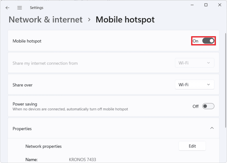How to Enable or Disable Mobile Hotspot in Windows 11 – TechCult