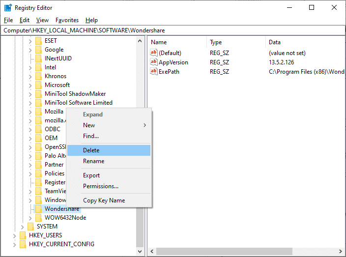 Then, find and right-click on the Wondershare folder in any of these paths and select the Delete option. What is Wondershare Helper Compact