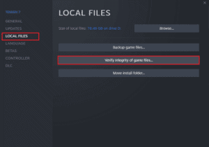 Fix Steam App Unavailable In Windows 10 TechCult Click On Verify Integrity Of Game Files Button 300x212 
