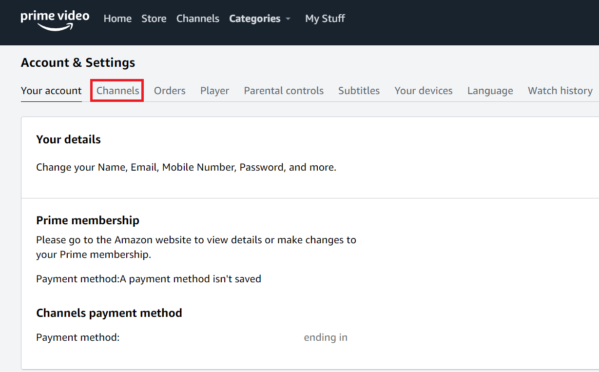 Amazon prime discount cancel channel subscription