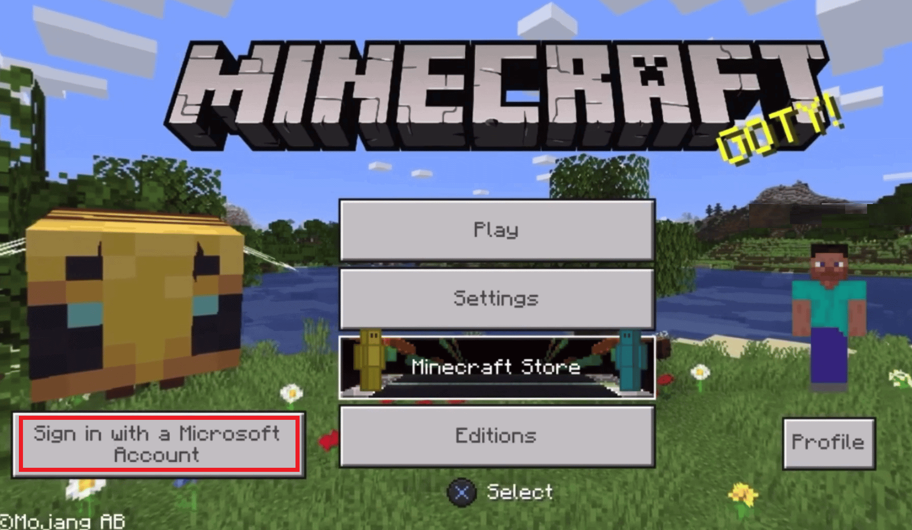 Minecraft bedrock edition shop ps4 microsoft account