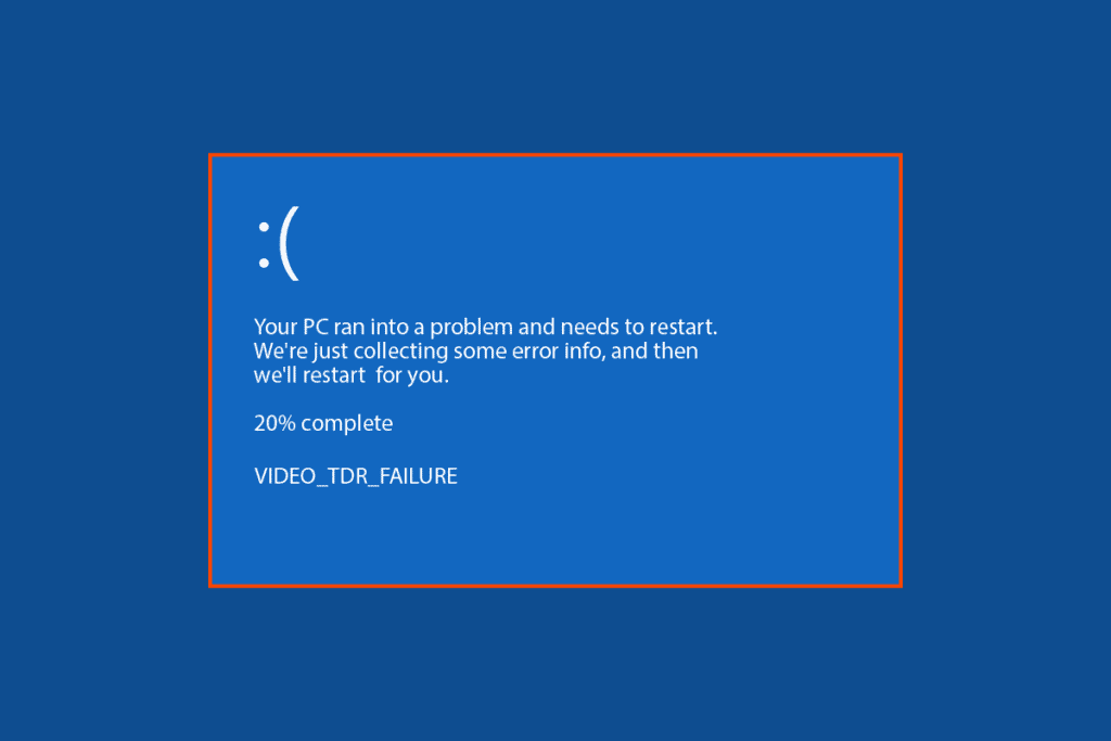 Fix MSDN Bugcheck Video TDR Error in Windows 10