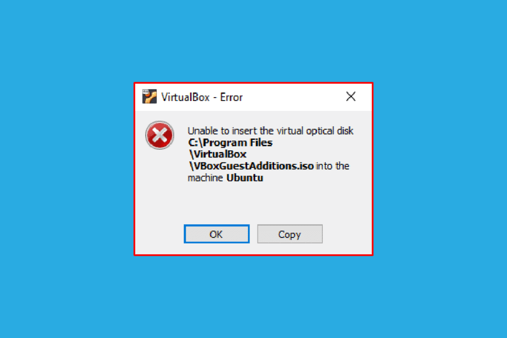 Fix Virtualbox Unable to Insert Virtual Optical Disk
