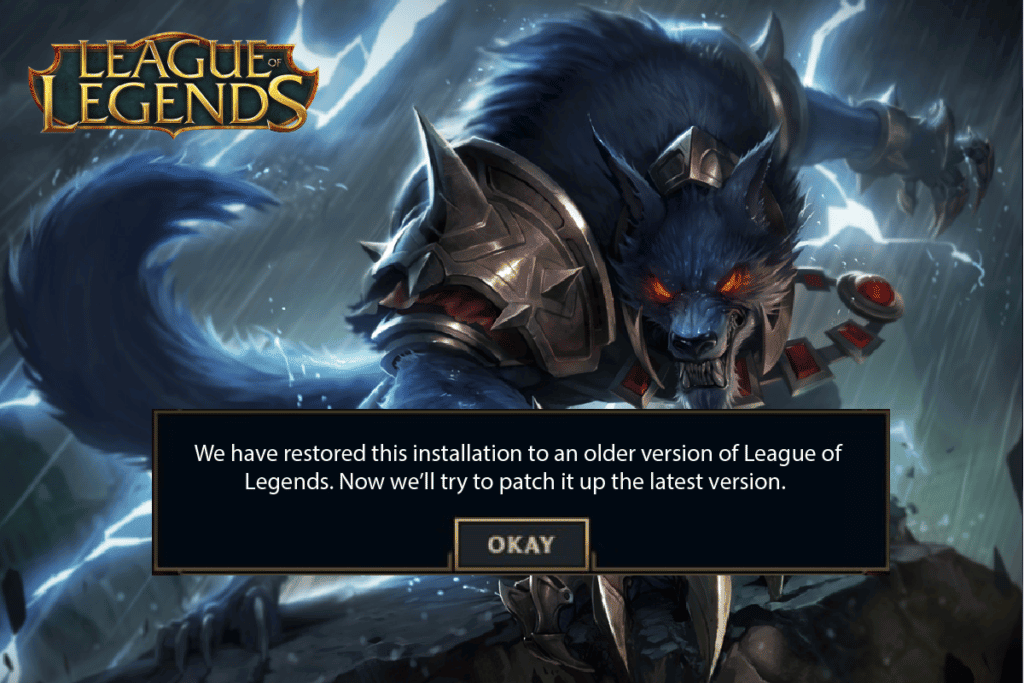 Fix League We have Restored This Installation in Windows 10
