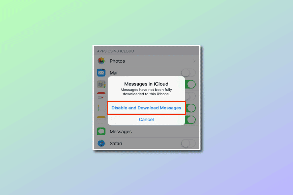 What Does Disable and Download Messages Mean on iCloud?