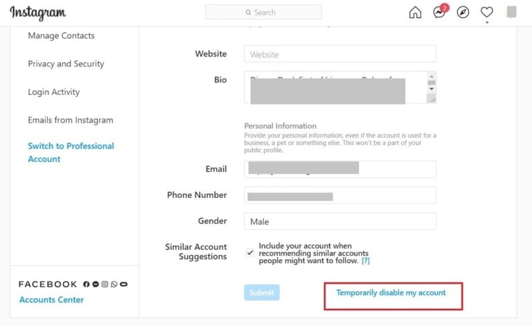 How To Reset Instagram Account