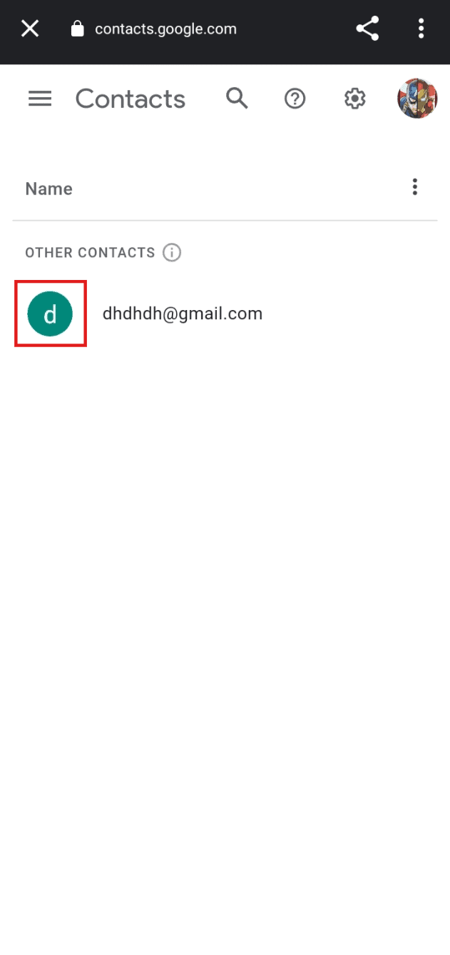 Untuk memilih alamat email yang akan dihapus, ketuk ikon profil untuk email tersebut. | Cara Menghapus Alamat Email dari Gmail AutoComplete di Android