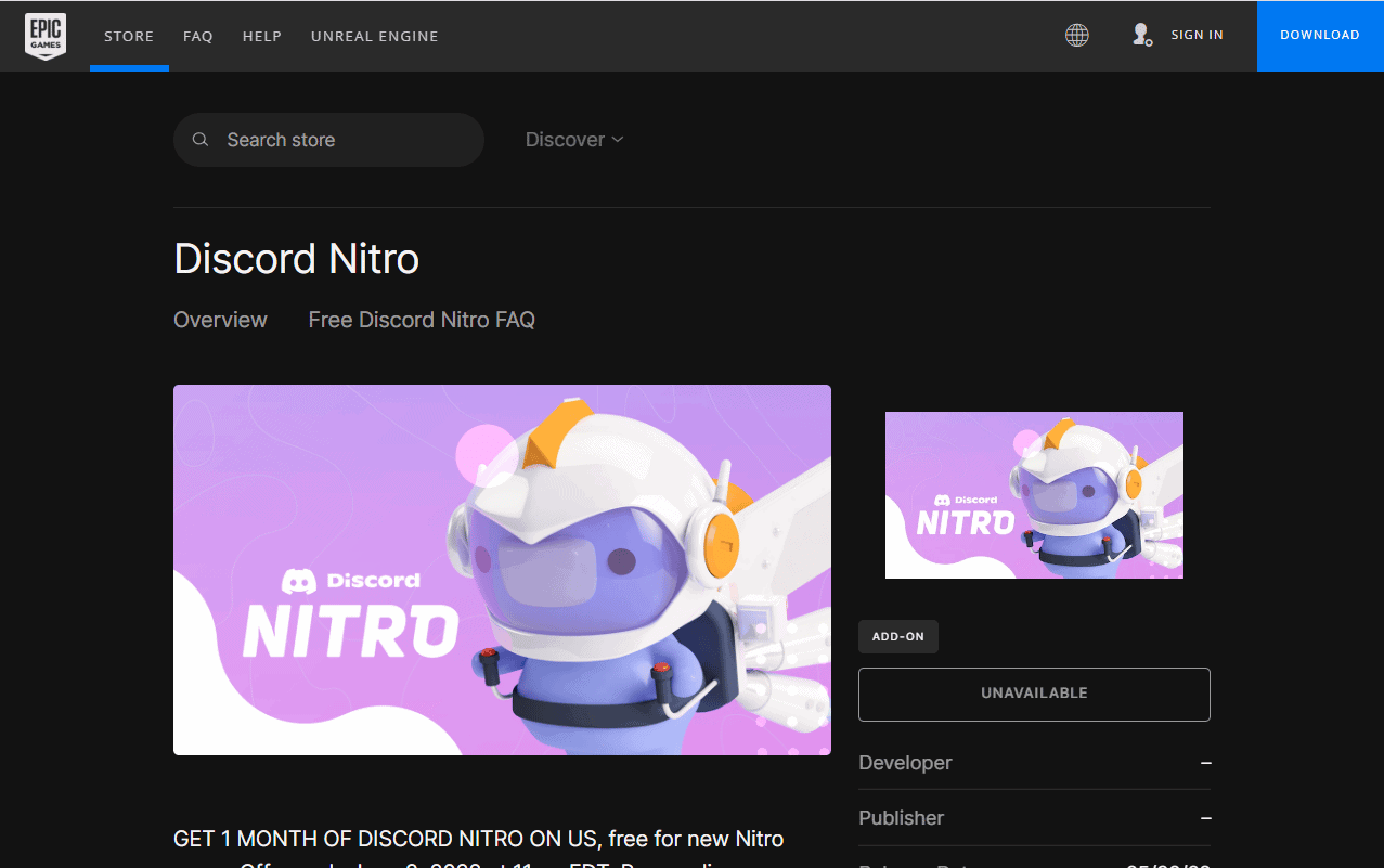 Free Discord Nitro Is Available On The Epic Games Store (As Well As Other  Free Games)