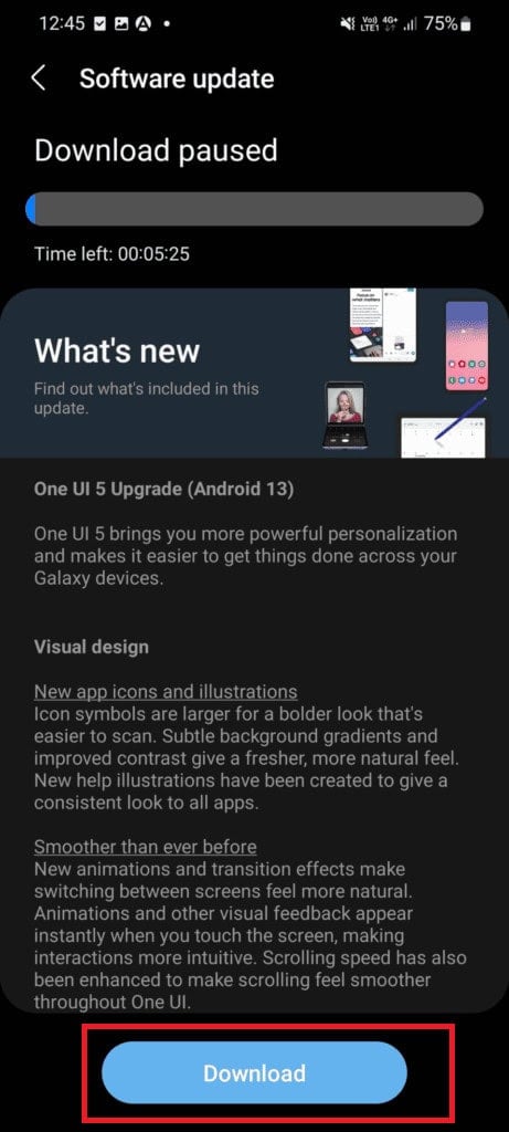 Tap on the Download option