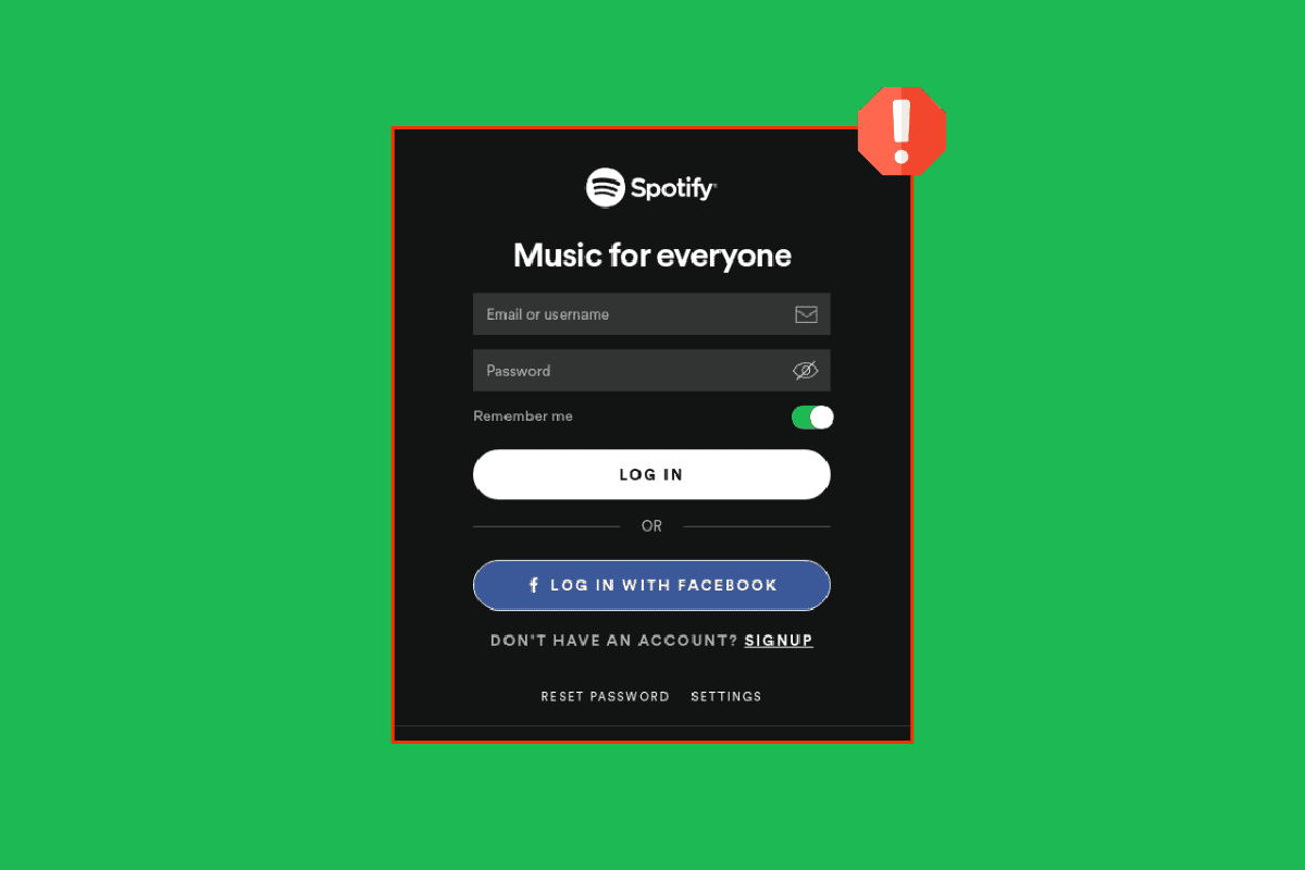 Spotify gear store s3 login failed