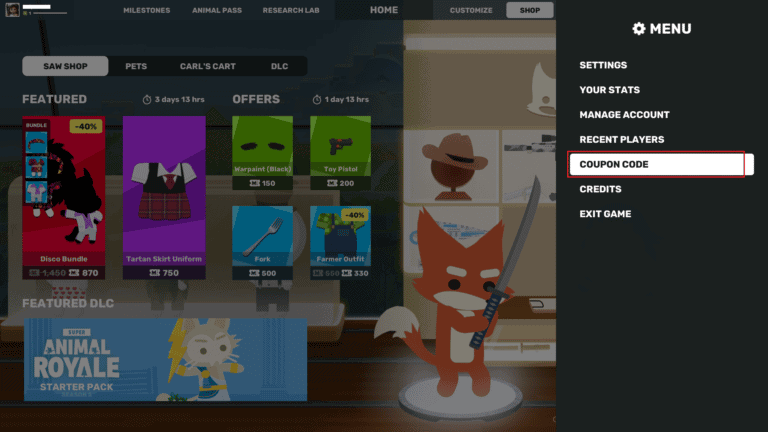 Super Animal Royale Coupon Codes Redeem Now TechCult