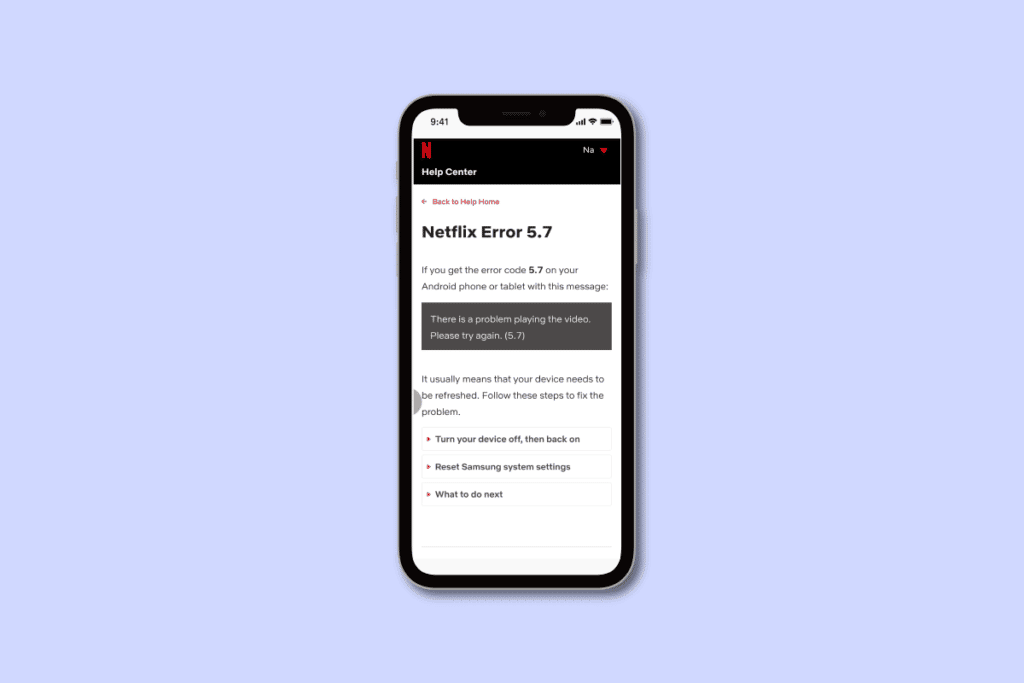 Fix Netflix Error 5.7 on Android