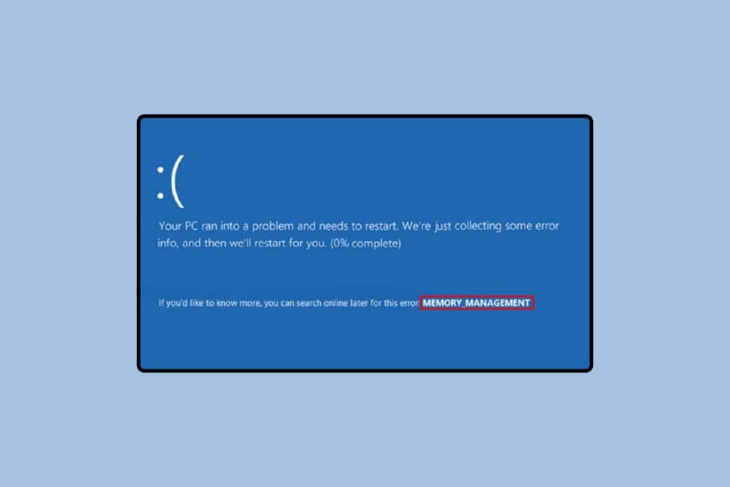 How to Fix Windows Stop Code Memory Management BSOD Error