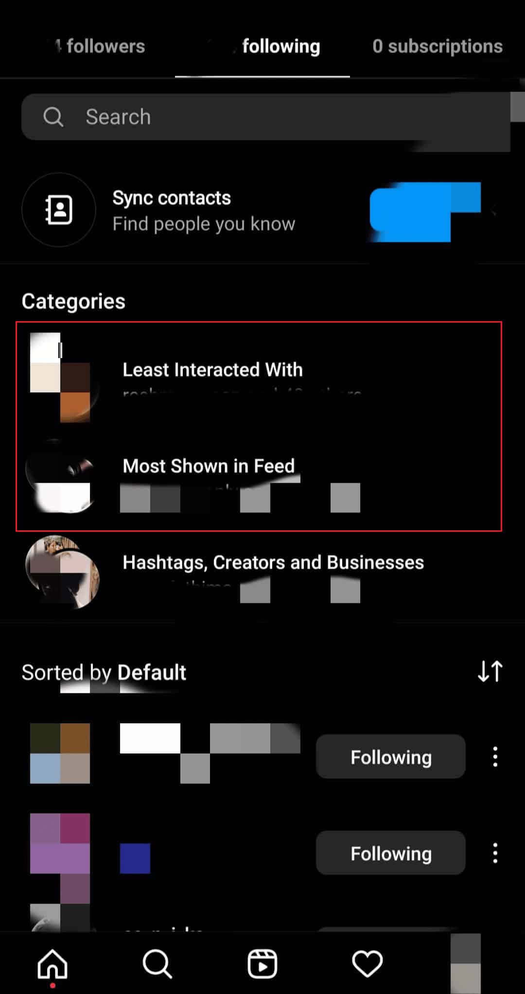 Least interacted with - Most shown in feed | How to See Someone’s Activity on Instagram
