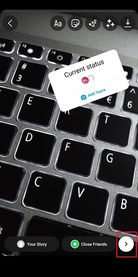 Tap on the Next arrow icon