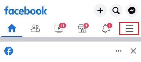 Tap on the hamburger icon from&nbsp;the top right side of your Feed screen | How to Remove Profile Picture in Facebook Mobile