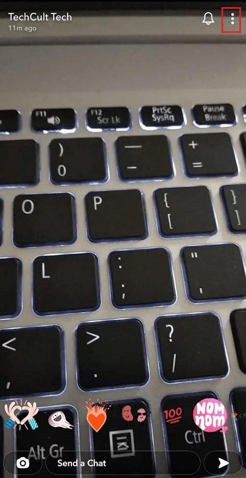 Tap on the three-dotted icon from the top right corner