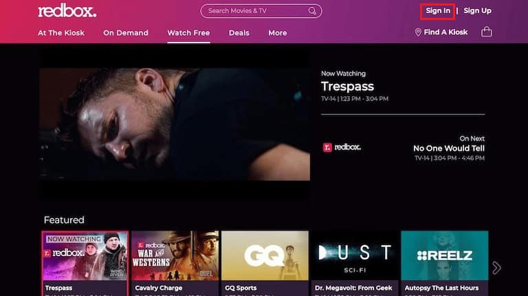 Visit the Redbox website on your browser and Sign In to your account | check Redbox rental history | return Redbox movie after 25 Days