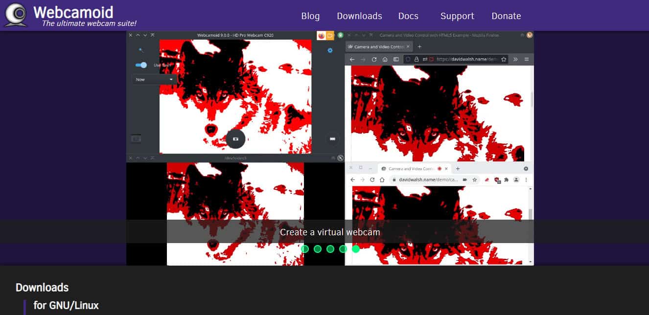 Webcamoid website