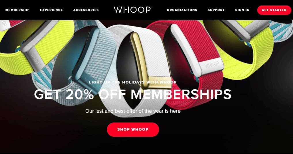 Whoop Homepage | what is whoop band
