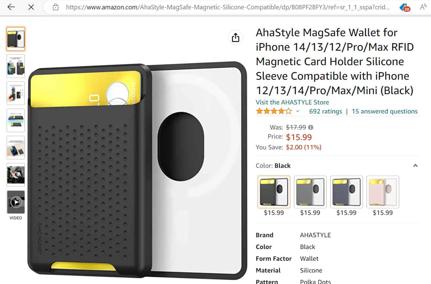 AhaStyle MagSafe Wallet