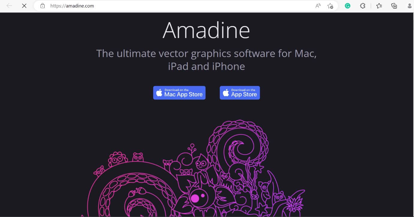Amandine web page | best adobe illustrator alternative mac