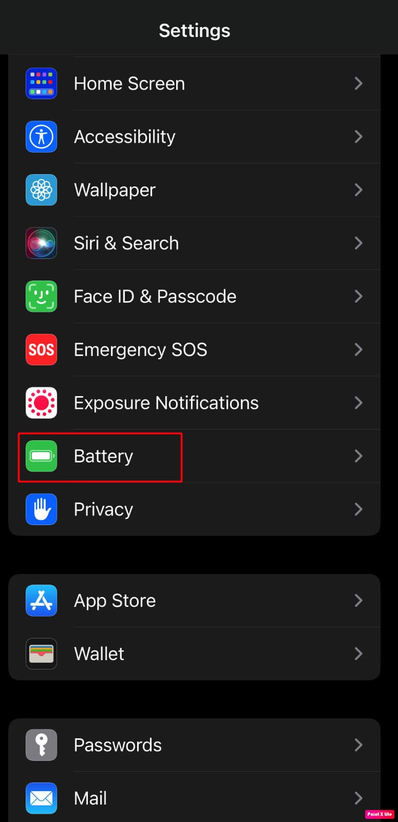 choose battery option | How to Fix iPhone Share My Location is Grayed Out