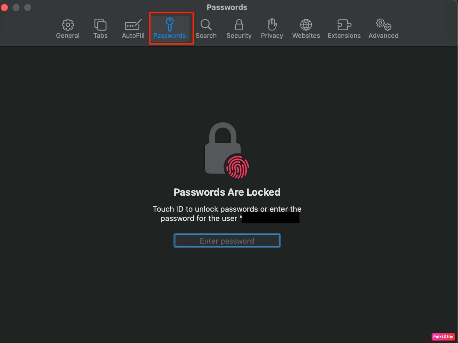 choose passwords option | Where to Find Passwords on Mac?
