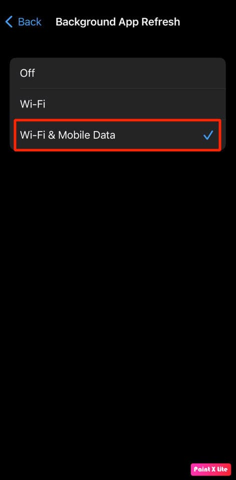 choose wifi & mobile data option | How to Fix iPhone Share My Location is Grayed Out