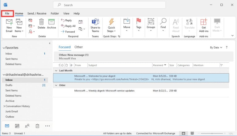  Click on File. 6 Ways to Fix The Server You Are Connected to is Using a Security Certificate that Cannot be Verified Error