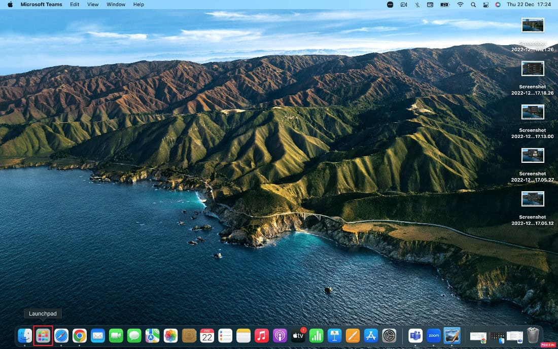 click on launchpad icon