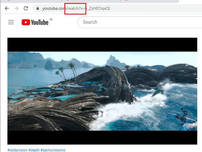 Click on the URL address at the address bar at the top