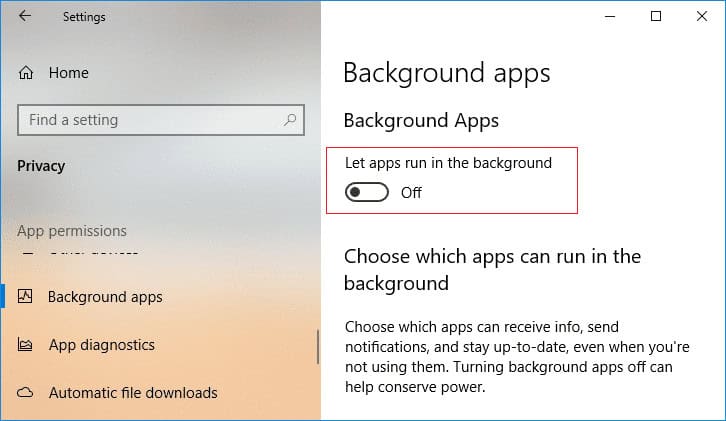 Close Background Apps 